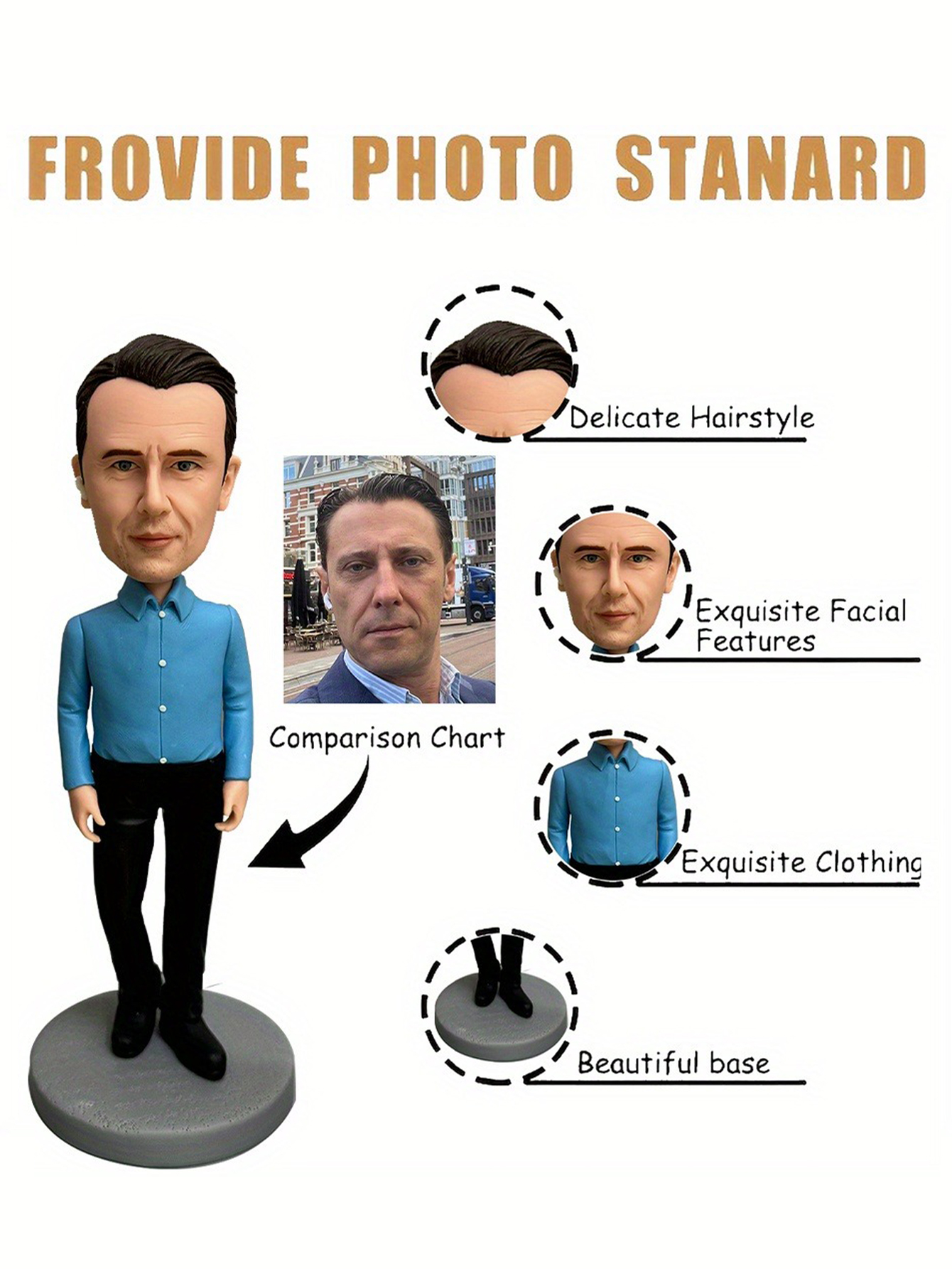 Handcrafted Custom Clay Bobblehead Dolls Personalized Clay Figurines